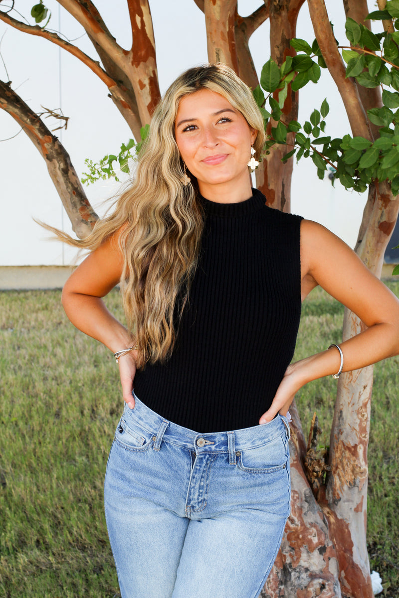 Dianne Sweater Tank-Black