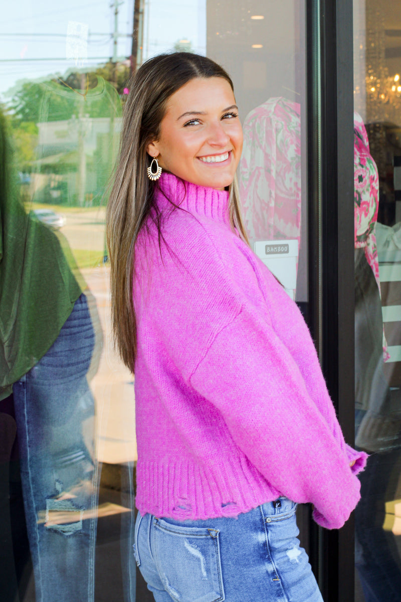 Favorite Fuzzy Sweater-Violet