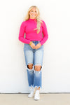 Like To Layer Top-Hot Pink