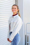 Corduroy Cinched Jacket-Cream