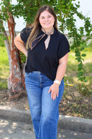 basic cuff sleeve top