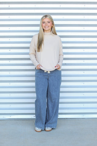 Mock Neck Layering Top