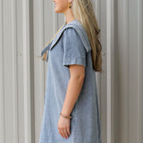 Sailor Collar Denim Dress