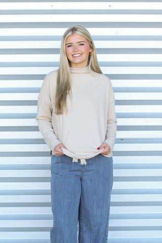 Mock Neck Layering Top