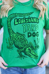 Mr. P's Louisiana Yard Dog Tee-Kelly Green