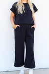 Quilted Cutie Pants-Black