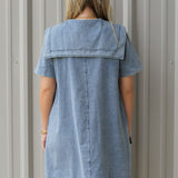 Sailor Collar Denim Dress