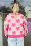 Hearts Checkered Sweater