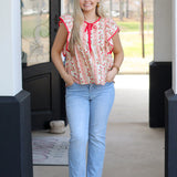 Flutter Sleeve Tie Top