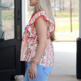 Flutter Sleeve Tie Top