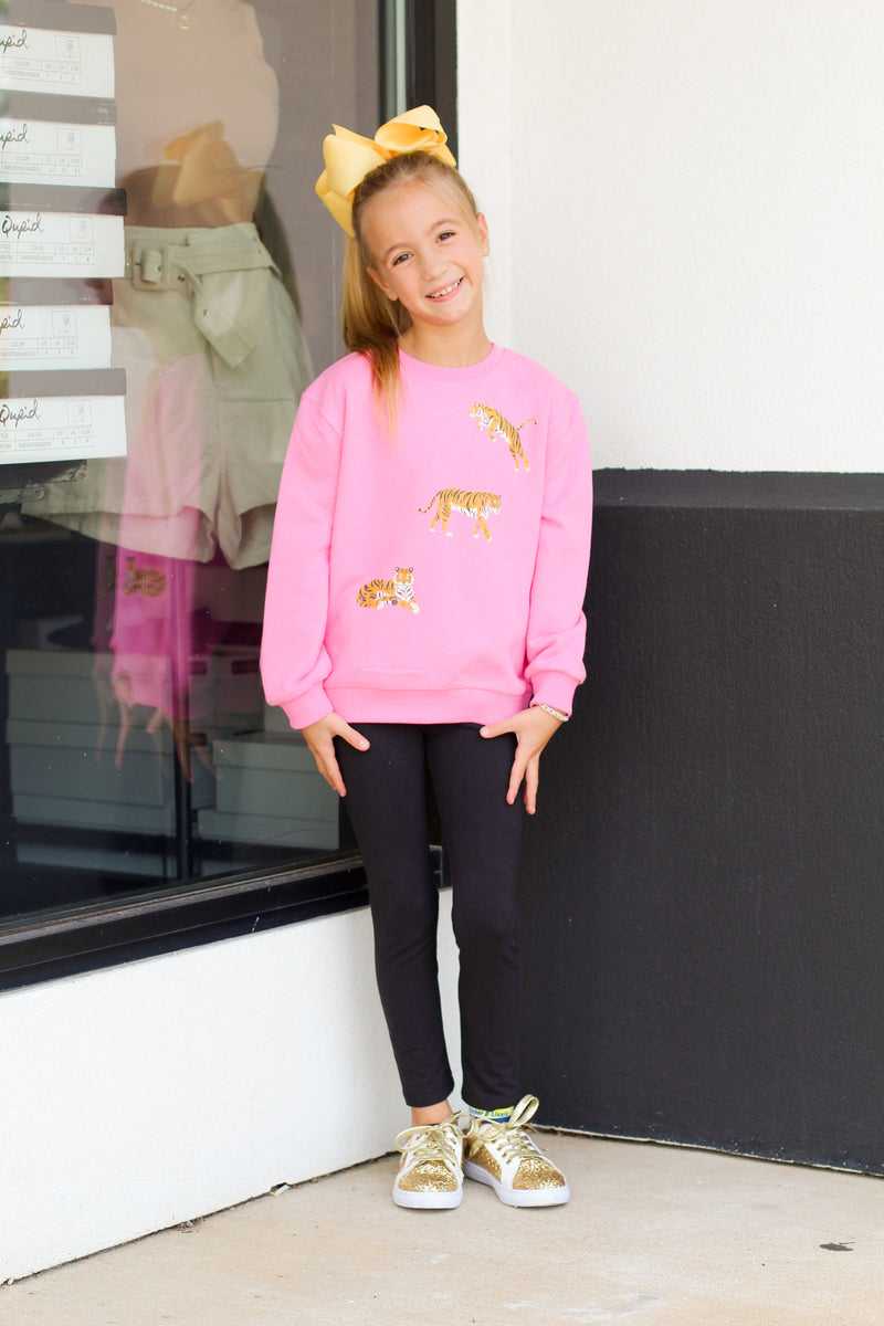 Tri Tiger Sweatshirt-Bubblegum