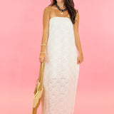 Prettiest Eyelet Midi Dress
