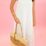 Prettiest Eyelet Midi Dress