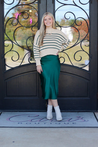 Striped Crop Sweater