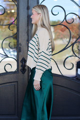 Striped Crop Sweater