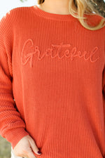 Grateful Season Sweater-Pumpkin