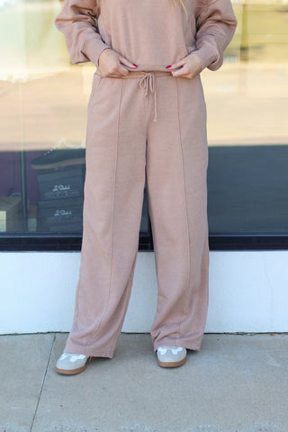 drawstring straight leg sweatpants