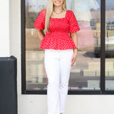 Polka Dot Cutie Smock Top