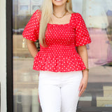 Polka Dot Cutie Smock Top