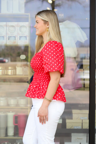 Polka Dot Cutie Smock Top