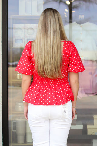 Polka Dot Cutie Smock Top