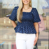 Polka Dot Cutie Smock Top