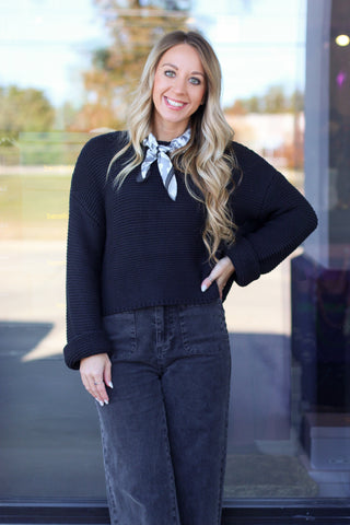 knitted long sleeve sweater