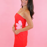 Retro Flower Cutout Dress