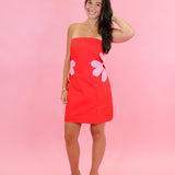 Retro Flower Cutout Dress