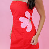 Retro Flower Cutout Dress
