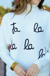 Fa La La Sweater-White