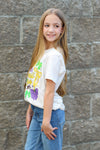 Tween Mardi Gras Bow Tee