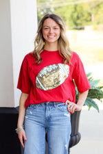 Oversized Sequin Football Top