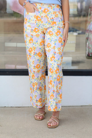 Funky Floral Wide Leg Jeans