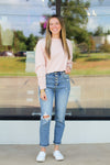 One for Me Crop Top-Pale Pink