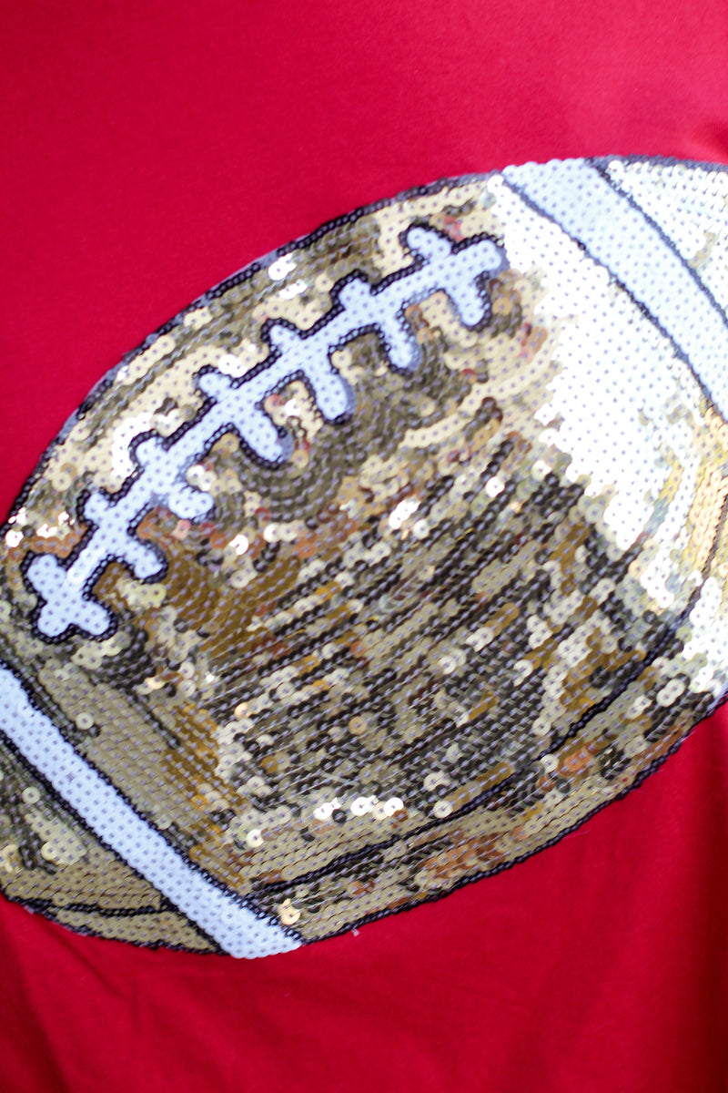 Oversized Sequin Football Top