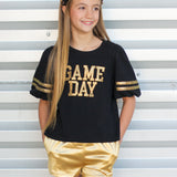 Tiny Metallic Game Day Top