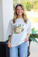 Oversized Sequin Football Top