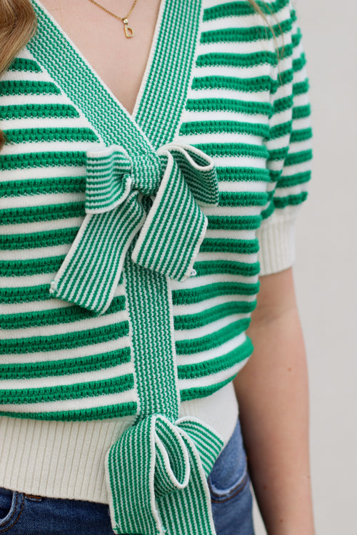 Stunning Striped Bow Top