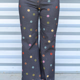 Party Polka Dot Wide Leg Jeans