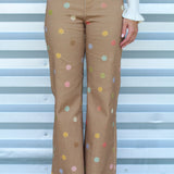 Party Polka Dot Wide Leg Jeans