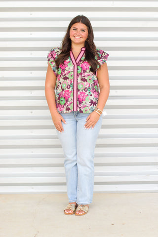 Vibrant Blooms Top