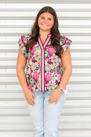 Vibrant Blooms Top