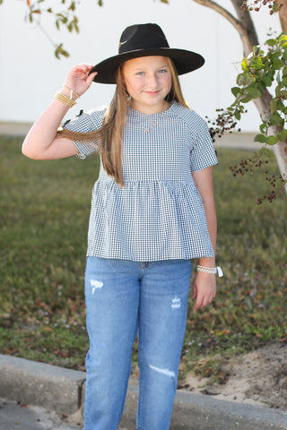 Gingham Moment Top