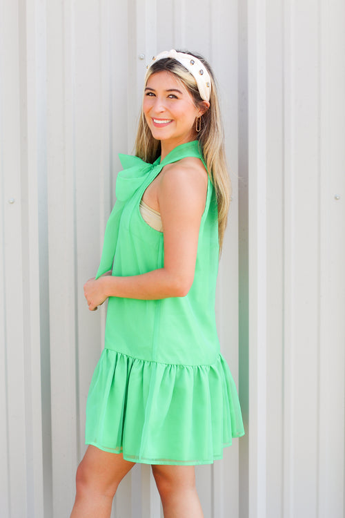 Trend Setter Dress-Kelly Green
