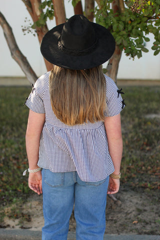 Gingham Moment Top
