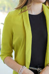 Working Girl Blazer-Chartreuse