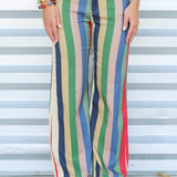 Retro Stipe Wide Leg Jeans