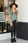 Casual Day Top-Sea Green