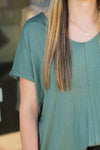 Casual Day Top-Sea Green